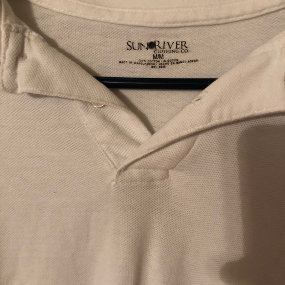 Sun River All White Polo - Picture 2 of 3